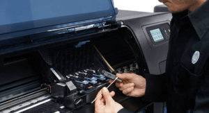 cambiar correa plotter hp madrid